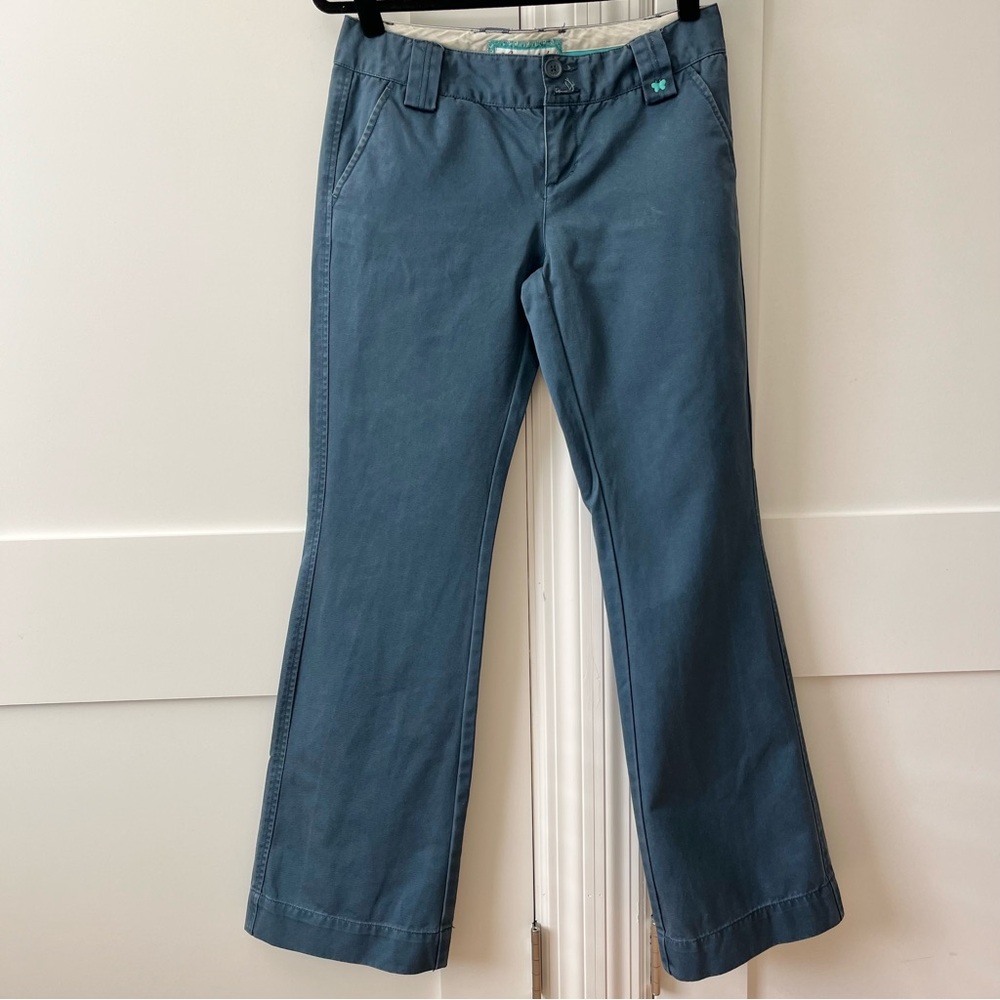Aeropostale Y2K Cargo Cotton Straight Slouch Pants Blue Sz 5/6